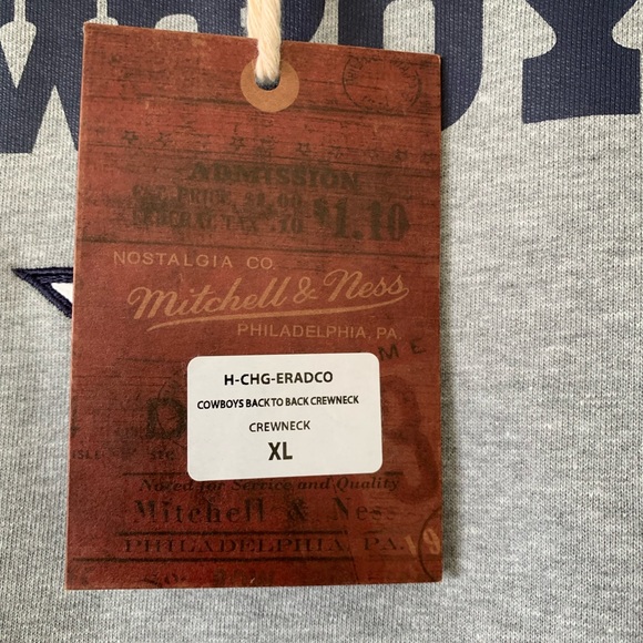 Mitchell & Ness Dallas Cowboys back to back crewneck size XL NWT - Picture 3 of 10